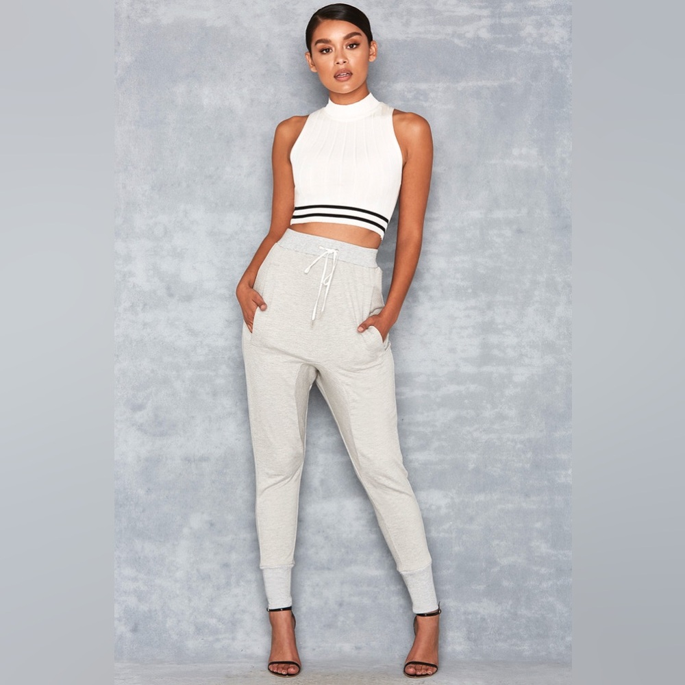 MISTRESS ROCKS LYRIC'
Grey Marl Dropped Crotch Seamed Joggers